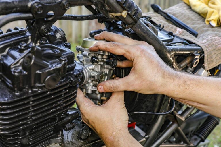 Technician assembling a fuel system component